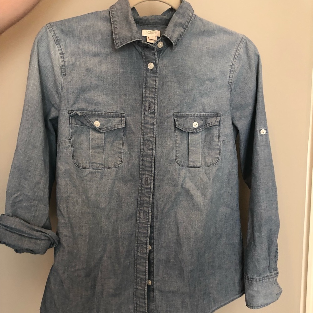 J. Crew Chambray Button-Up Shirt